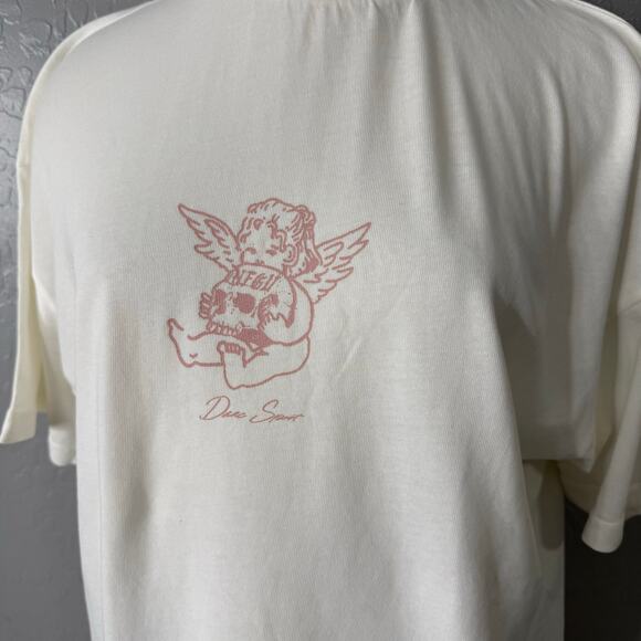 Darc Sport Cherub and the Skull Pump Cover Tee, Cream. XS - Picture 2 of 5
